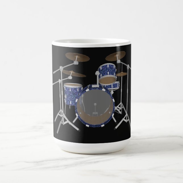 Mug Jazz Drum Kit : Ensemble de tambours bleus personn (Centre)