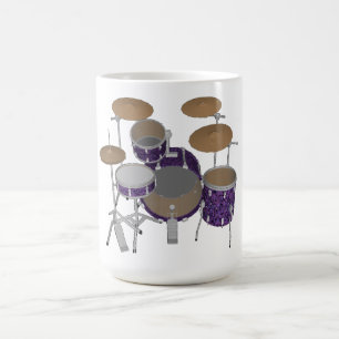 Mug Jazz Drum Kit : Ensemble de tambours violets perso