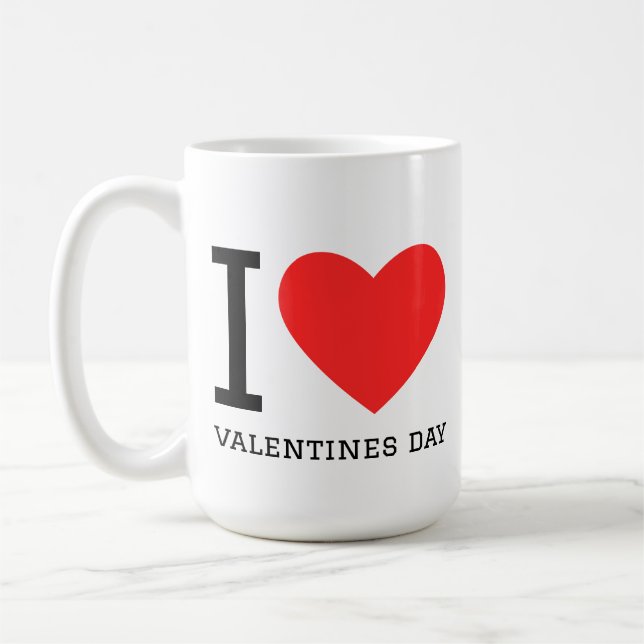 Mug Je adore la Saint-Valentin  (Gauche)