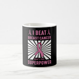 Mug Je bat le cancer du sein Survivant Superpower Prid