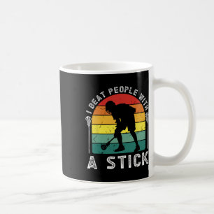 Mug Je Battre Les Gens Avec Un Bâton Drôle Lacrosse Jo