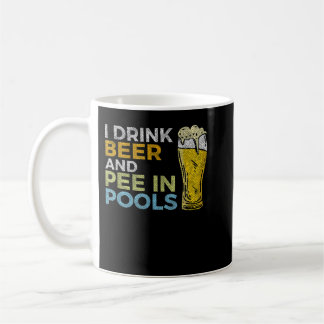 Mug Je Bois De La Bière Et Pee Dans Les Piscines Grung