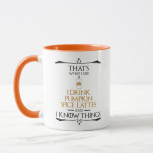 Mug Je bois des lattes d'épices Citrouilles et je sai