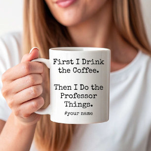 Mug Je bois du café puis je fais les choses de profess