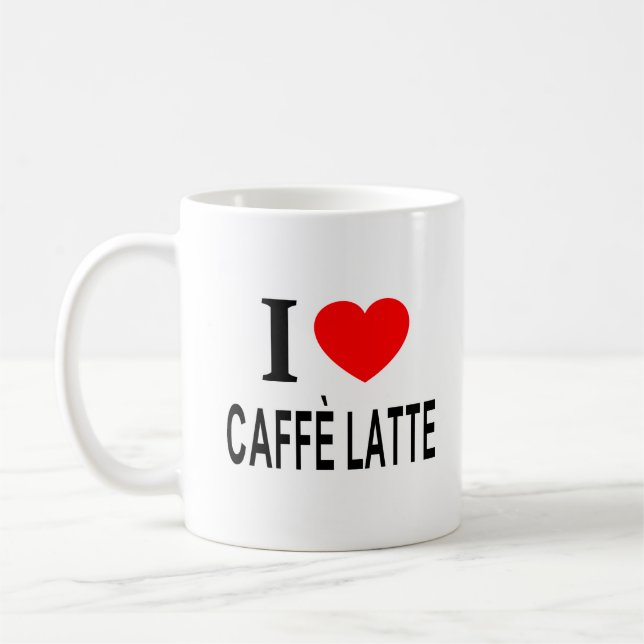 Mug Je ❤️ CAFFÈ LATTE J'AIME CAFFÈ LATTE J'AI LE CŒUR  (Gauche)