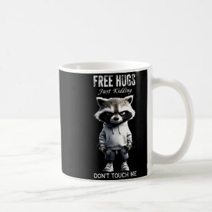 Mug Je câline blague ne touchez pas au raton laveur