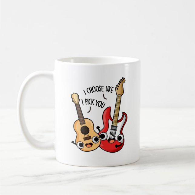 Mug Je Choisis Uke Je Vous Choisis Drôle Guitare Ukule (Gauche)