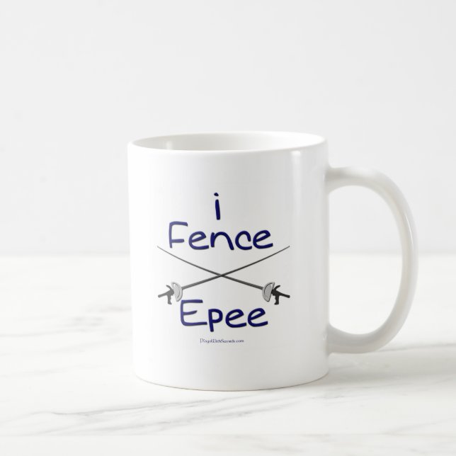 Mug je clôture le BLEU d'Epee (poignée de pistolet) (Droite)