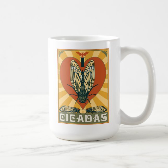 Mug Je Coeur Cicadas (Droite)