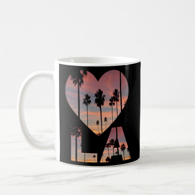 Mug Je Coeur Le I Love La Los Angeles Californie (Gauche)