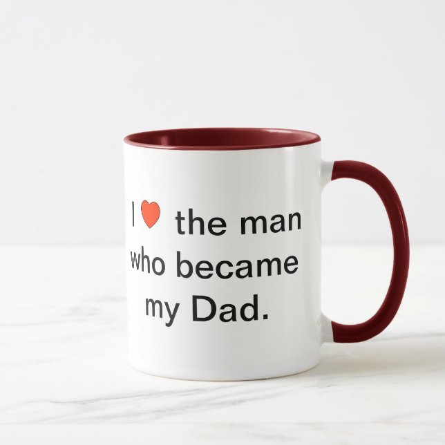 Mug Je (coeur) l'homme qui est devenu mon père. (Droite)