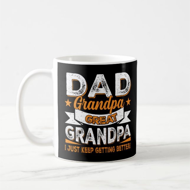 Mug Je Continue À Mieux M'Améliorer Papa Grand Grand G (Gauche)