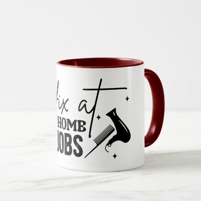 Mug Je Corrige À La Maison Bouteilles Jobs Drôle Coiff (Devant droit)