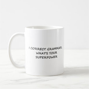 Mug Je corrige la grammaire   Funny Enseignant anglais