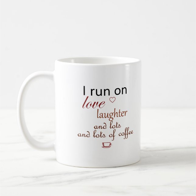 Mug Je Couris Sur Beaucoup Et Beaucoup De Café Drôle (Gauche)