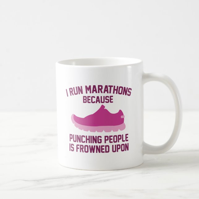 Mug Je Cours Des Marathons (Droite)