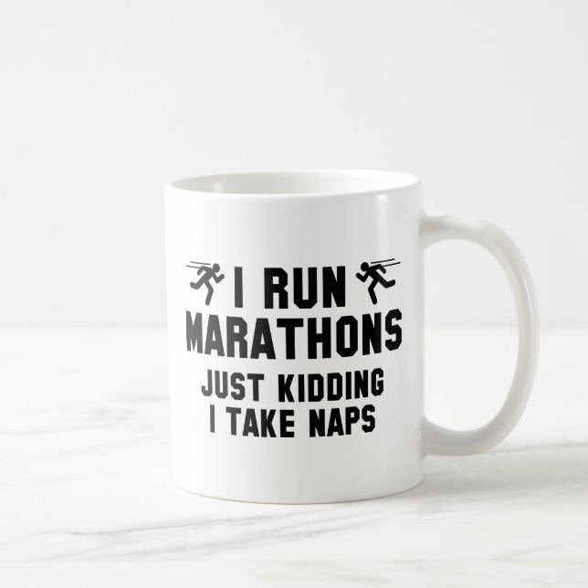 Mug Je Cours Des Marathons (Droite)