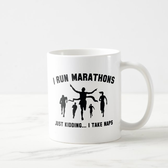 Mug Je Cours Des Marathons (Droite)