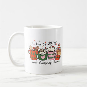 Mug Je Cours Sur Le Café Et La Soirée De Noël