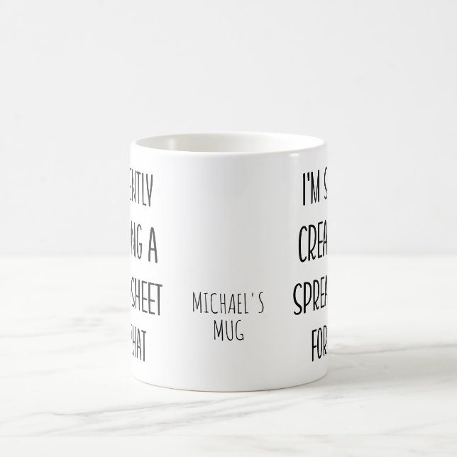 Mug Je crée silencieusement une feuille de calcul pour (Centre)