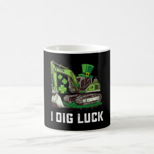 Mug Je creuse excavatrice de chance Saint-Patrick irla