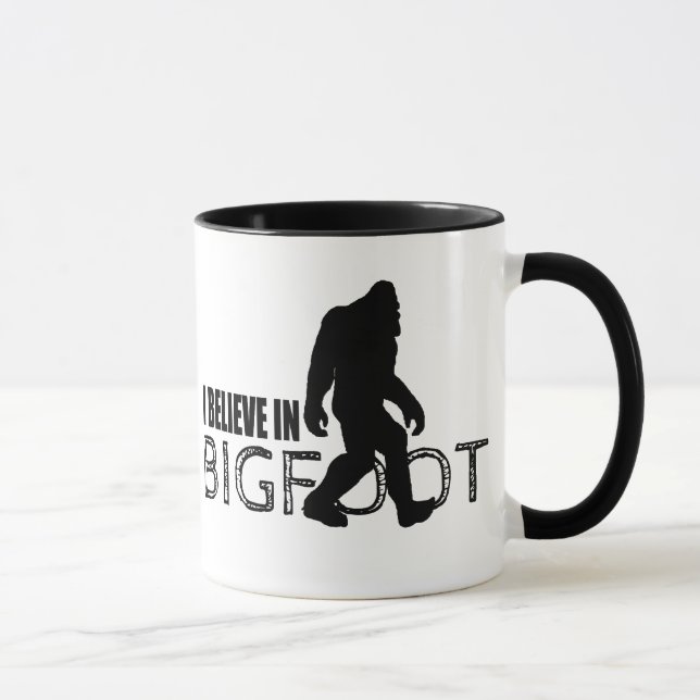 Mug Je crois en Bigfoot Sasquatch drôle (Droite)