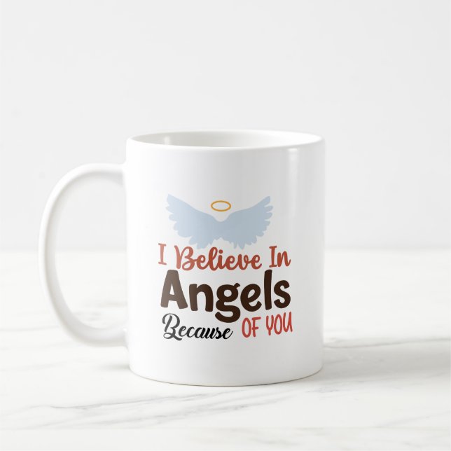 Mug Je crois en les anges à cause de toi (Gauche)