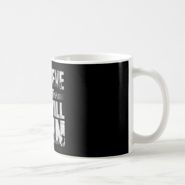 Mug Je crois que nous gagnerons Soccer Typographie Gra (Droite)