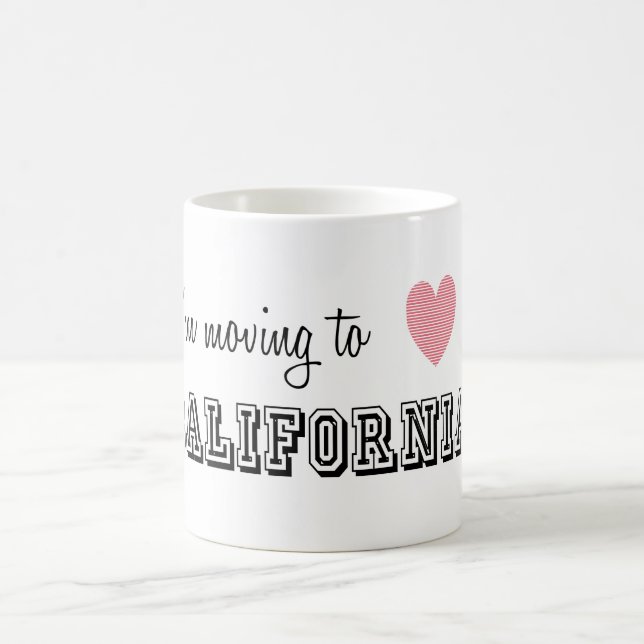 Mug Je déménage en Californie (Centre)