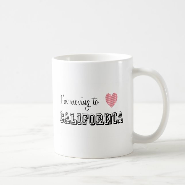 Mug Je déménage en Californie (Droite)