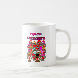 Mug "JE des cadeaux AIME de CHAUSSETTE SINGES "