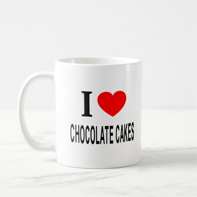 MUG JE ❤️ DES GÂTEAUX DE CHOCOLAT J'AIME LES GÂTEAUX D (Gauche)