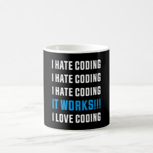 Mug Je déteste coder un cadeau amusant pour un progra