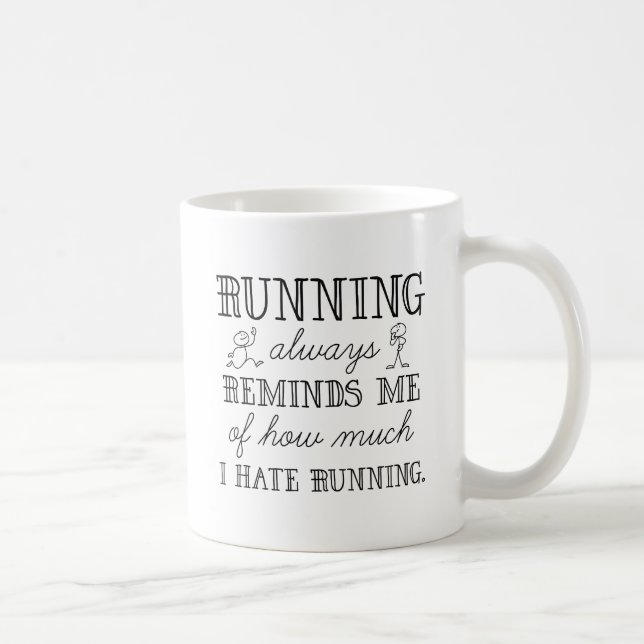 Mug Je déteste courir (Droite)