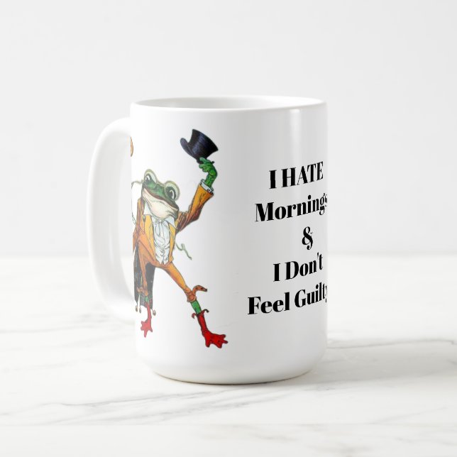 Mug Je déteste grenouille du matin (Devant gauche)