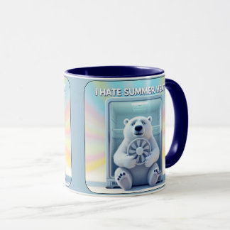 Mug Je déteste la chaleur de l'été - Joli ours polaire
