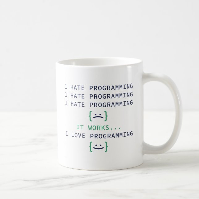 Mug Je déteste la programmation (Droite)