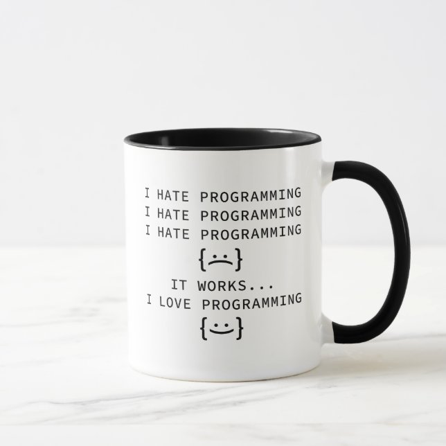 Mug Je déteste la programmation (Droite)