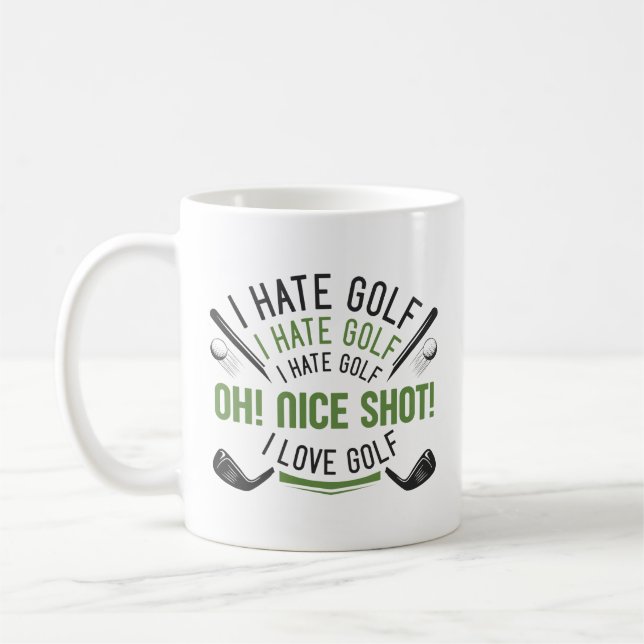 Mug Je déteste le golf (Gauche)
