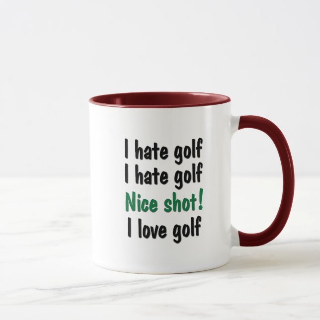 Mug Je déteste - le golf d'amour (Droite)