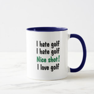 Mug Je déteste - le golf d'amour