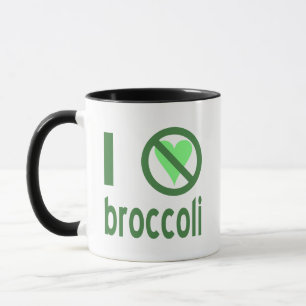 Mug Je déteste le texte vert brocoli