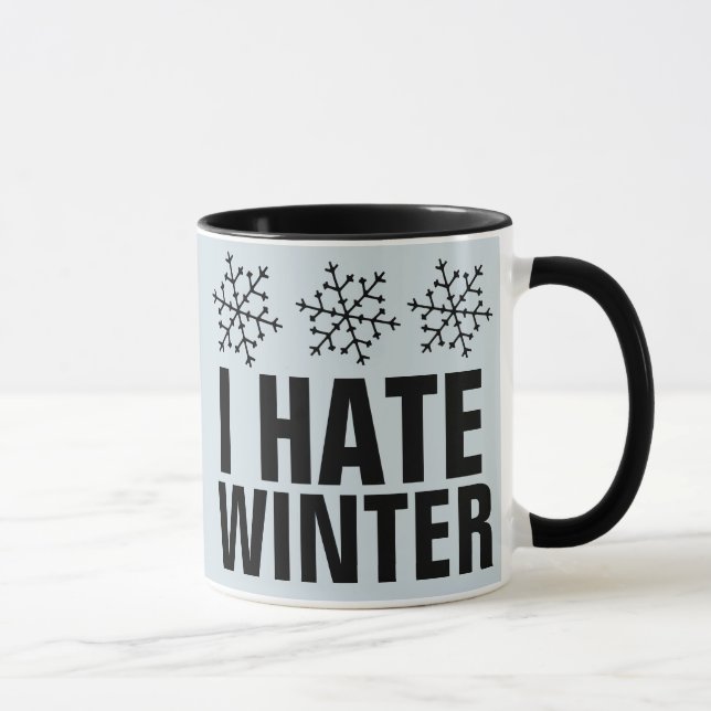 MUG JE DÉTESTE LES CAFÉS D'HIVER (Droite)