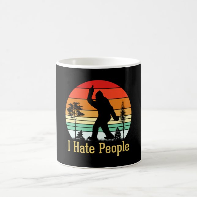 Mug Je déteste les gens | Bigfoot Retro (Centre)