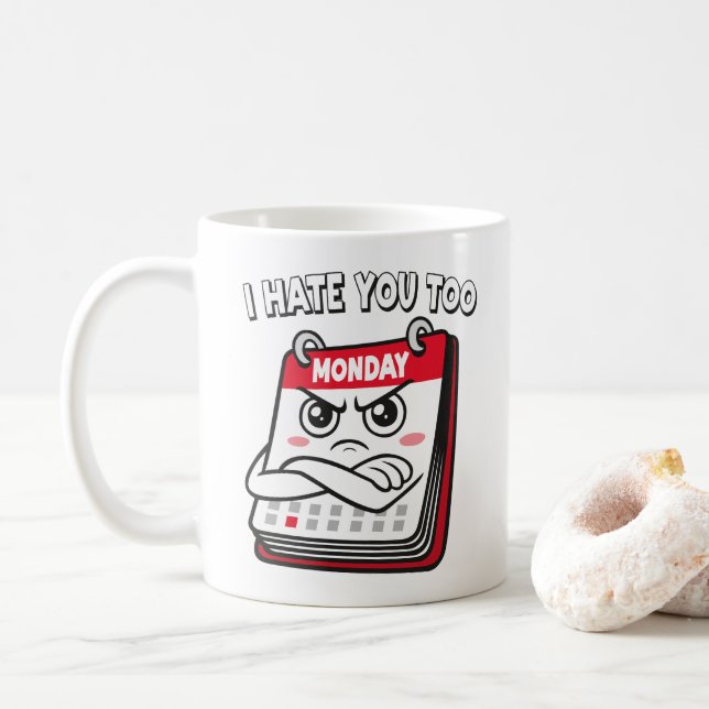 Mug Je déteste les lundis (Avec donut)