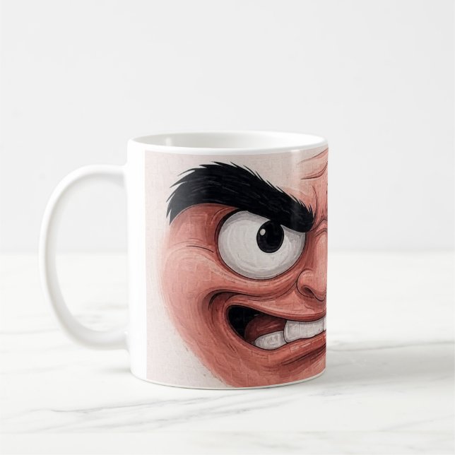 Mug "Je déteste les lundis" - Le visage en colère  (Gauche)
