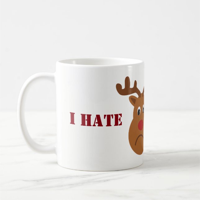 Mug Je déteste les rennes de Noël (Gauche)