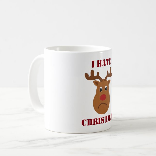 Mug Je déteste les rennes tristes de Noël (Devant gauche)