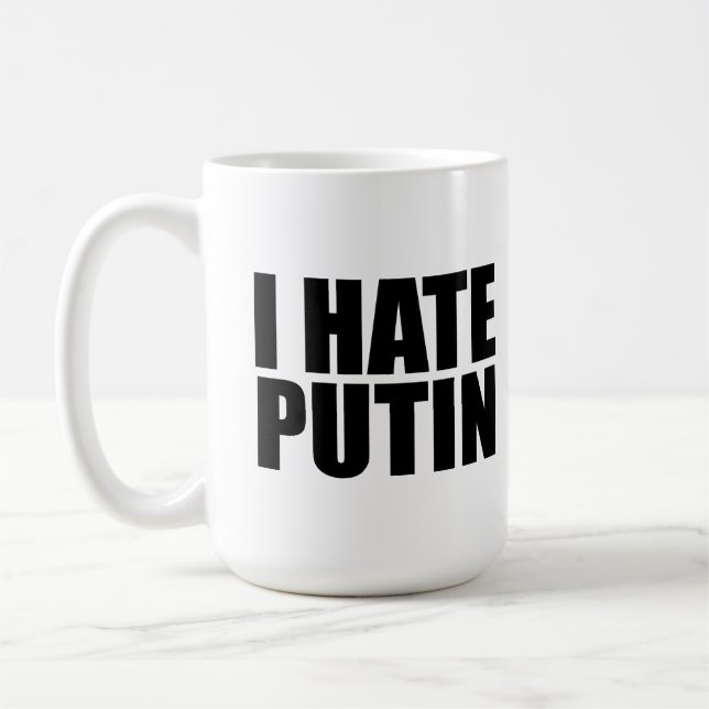 Mug Je déteste Poutine (Gauche)