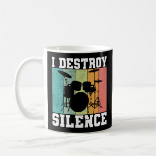 Mug Je détruit le silence déstabilisé tambour Vintage 